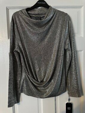 Silver Twist Top Clara Sun Woo Size Small NWT
